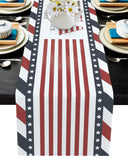 Red USA flag Independence Day Table Runner Place Mats - LeobonZone
