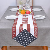 Independence Day Date Sharp Angle Table Runner Place Mats