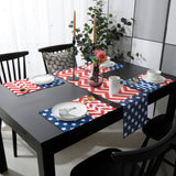 Star wave Independence Day Table Flag And Table Mat Suit - LeobonZone