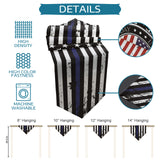 Black Retro Independence Day Flag Sharp Angle Table Runner Place Mats - LeobonZone