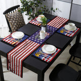 The white eagle logo of the retro America Table Flag And Table Mat Suit - LeobonZone