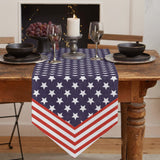 Creative flag of Independence Day Sharp Angle Table Runner Place Mats - LeobonZone
