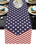 Creative flag of Independence Day Table Runner Place Mats - LeobonZone