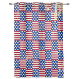 Red Independence day retro flag element window curtains - LeobonZone