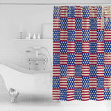 Red Independence day retro flag element Shower Curtain - LeobonZone