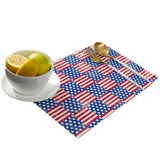Red Independence day retro flag element Personalized Table Placemats