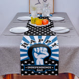 Blue Happy Independence Day Table Runner Place Mats - LeobonZone