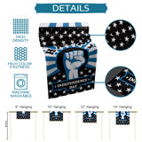 Blue Happy Independence Day Table Runner Place Mats - LeobonZone