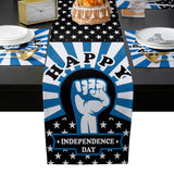 Blue Happy Independence Day Table Flag And Table Mat Suit - LeobonZone