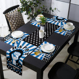 Blue Happy Independence Day Table Flag And Table Mat Suit - LeobonZone