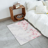 Pink Marble peach blossom Leather Doormat - LeobonZone