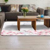 Pink Marble peach blossom Sponge Rillet Rubber Rugs - LeobonZone