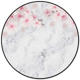 Pink Marble peach blossom Circular Felt Rugs - LeobonZone