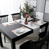 Pink Marble peach blossom Table Flag And Table Mat Suit Sharp angle - LeobonZone