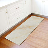 Beige Marble Texture Leather Doormat - LeobonZone