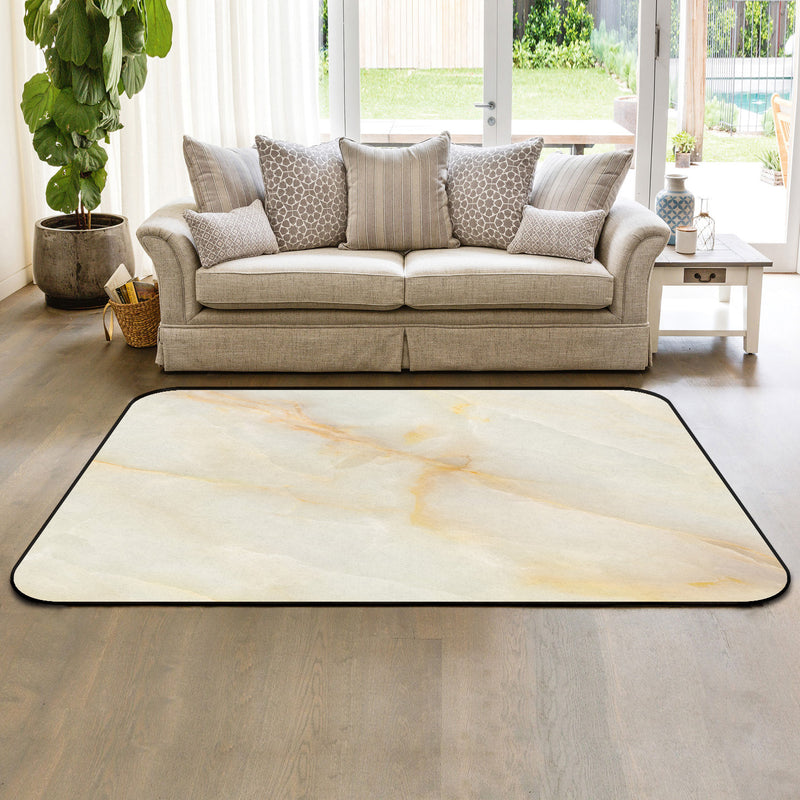 Beige Marble Texture Sponge Rillet Rubber Rugs - LeobonZone