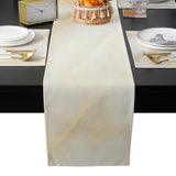 Beige Marble Texture Table Flag And Table Mat Suit - LeobonZone