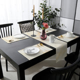 Beige Marble Texture Table Flag And Table Mat Suit - LeobonZone