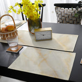 Beige Marble Texture Table Flag And Table Mat Suit - LeobonZone