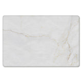 Simplicity Gray Marble texture Leather Doormat - LeobonZone