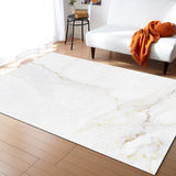 Simplicity Gray Marble texture Right Angle Felt Rugs - LeobonZone
