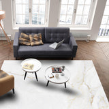 Simplicity Gray Marble texture Right Angle Felt Rugs - LeobonZone