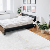 Simplicity Gray Marble texture Right Angle Felt Rugs - LeobonZone