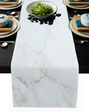 Simplicity Gray Marble texture Table Runner Place Mats - LeobonZone