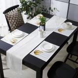 Simplicity Gray Marble texture Table Flag And Table Mat Suit - LeobonZone