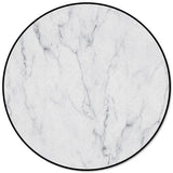 Gray Marble Texture Circular Felt Rugs - LeobonZone