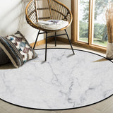 Gray Marble Texture Circular Felt Rugs - LeobonZone