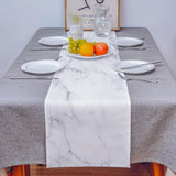 Gray Marble Texture Table Runner Place Mats - LeobonZone