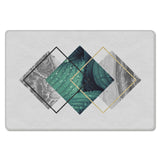Gray Marble texture of tropical plants and water Leather Doormat - LeobonZone