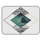 Gray Marble texture of tropical plants and water Sponge Rillet Rubber Rugs - LeobonZone