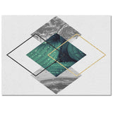 Gray Marble texture of tropical plants and water Right Angle Felt Rugs - LeobonZone