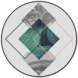 Gray Marble texture of tropical plants and water Circular Felt Rugs - LeobonZone