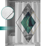 Gray Marble texture of tropical plants and water Waterproof Durable Shower Curtain - LeobonZone