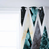 Marbling texture of tropical plants and water window curtains - LeobonZone