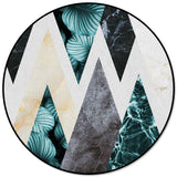 Marbling texture of tropical plants and water Circular Felt Rugs - LeobonZone