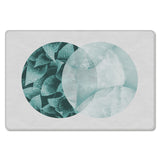 Simplicity Marbling texture of tropical plants Leather Doormat - LeobonZone
