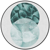 Simplicity Marbling texture of tropical plants Circular Felt Rugs - LeobonZone