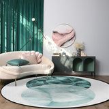 Simplicity Marbling texture of tropical plants Circular Felt Rugs - LeobonZone