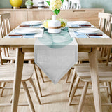Simplicity Marbling texture of tropical plants Table Runner Place Mats Sharp Angle - LeobonZone