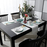 Simplicity Marbling texture of tropical plants Table Flag And Table Mat Suit Sharp angle - LeobonZone