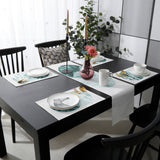 Simplicity Marbling texture of tropical plants Table Flag And Table Mat Suit - LeobonZone