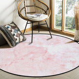 Pink Marble Texture Circular Felt Rugs - LeobonZone