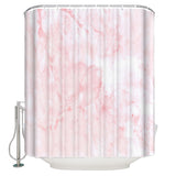 Pink Marble Texture Waterproof Durable Shower Curtain - LeobonZone