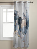 Grey Marble texture Golden line window curtains - LeobonZone