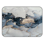 Grey Marble texture Golden line Sponge Rillet Rubber Rugs - LeobonZone