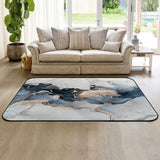 Grey Marble texture Golden line Sponge Rillet Rubber Rugs